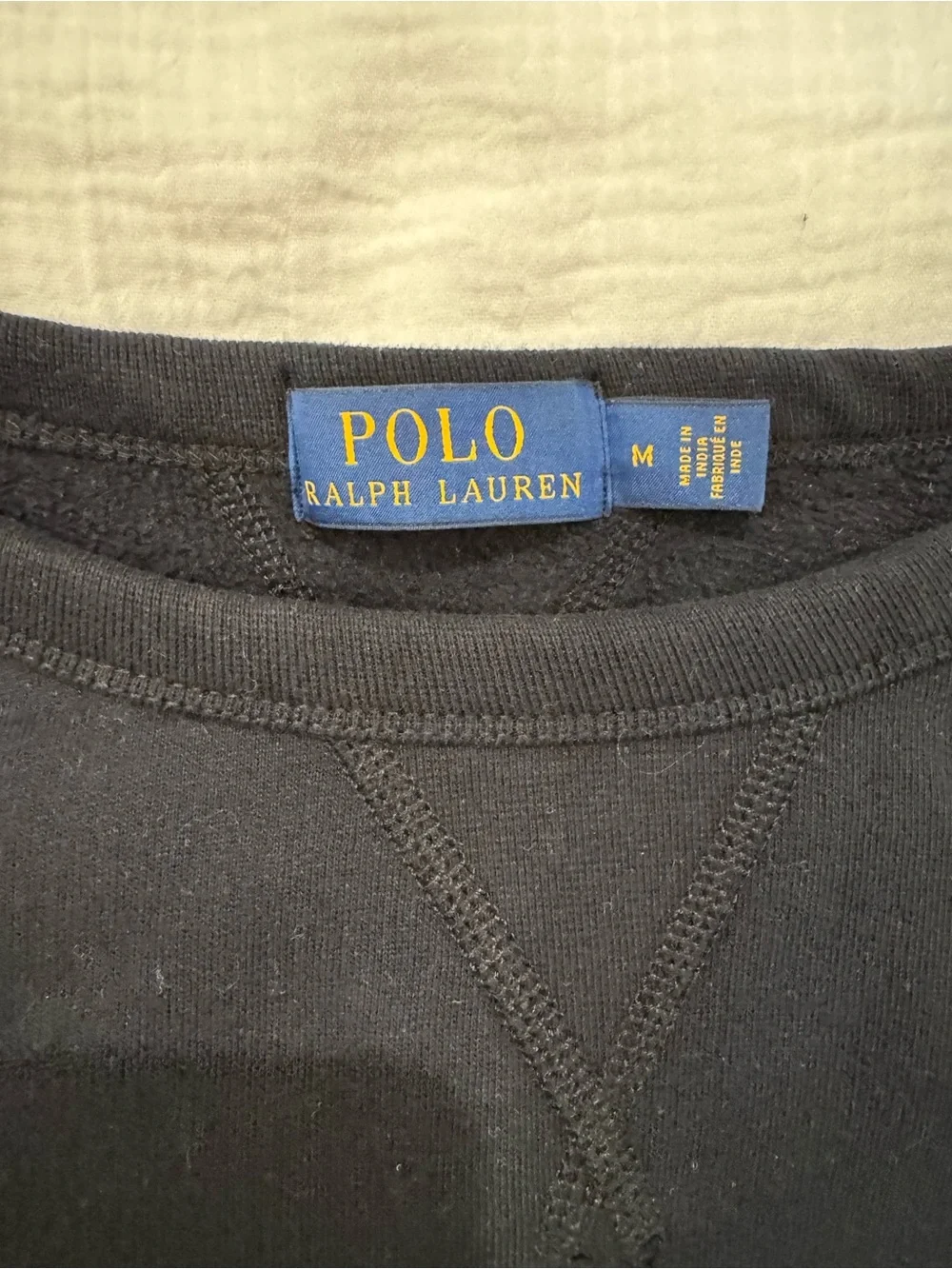 Polo Ralph Lauren Black Crewneck Sweatshirt Red Pony
